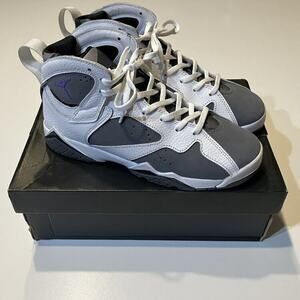 Nike Air Jordan 7 Retro Flint White Varsity Purple DJ2777-100 Size 7Y/Women 8.5